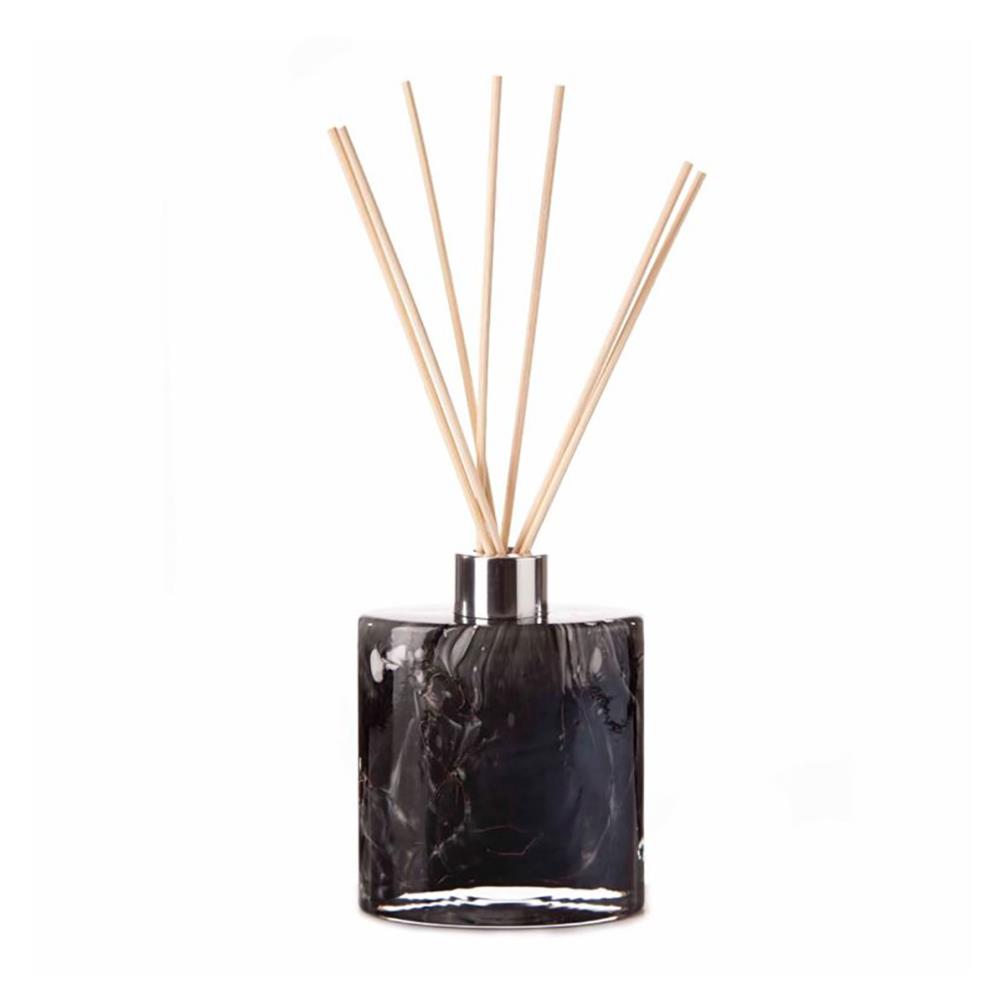 Amelia Art Glass Black Marble Small Ellipse Cylinder Reed Diffuser £16.19